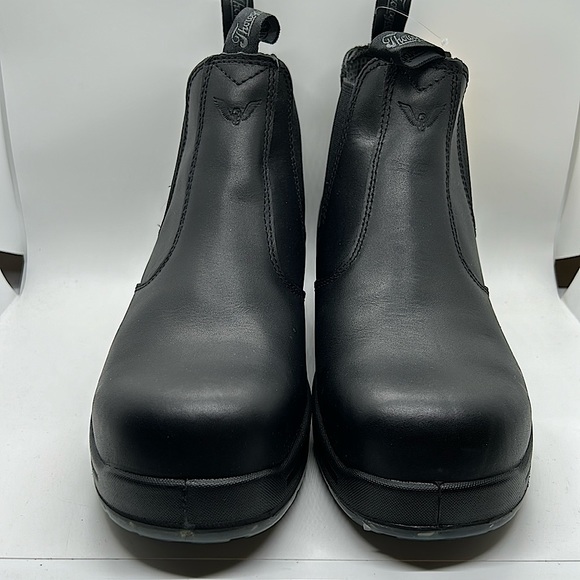 Thorogood Job Fitted NIB Black Leather Work Boots Shoes **Size 9.5** - Picture 2 of 6